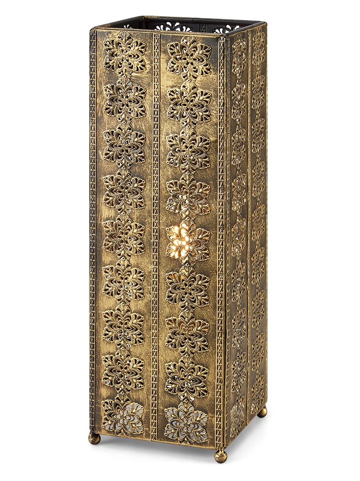 Tischlampe "Agra" in Gold - (B)12 x (H)33,5 cm