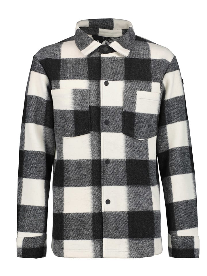 Hemdjacke "Haapavesi" in Schwarz/ Weiß