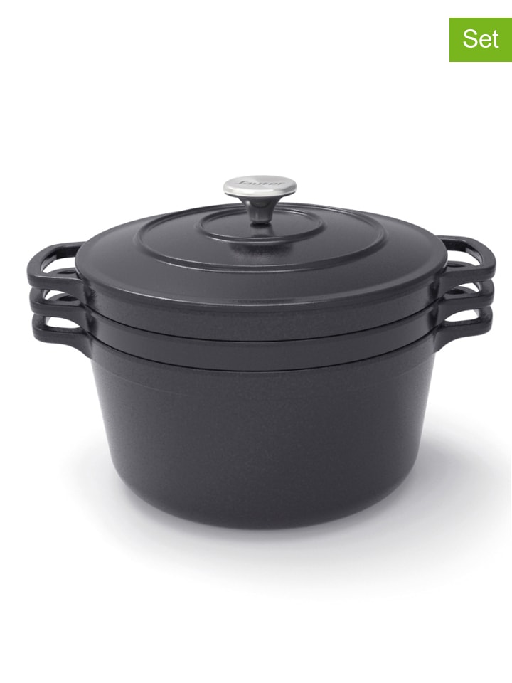 4-delige kookgereiset zwart - Ø 25 cm