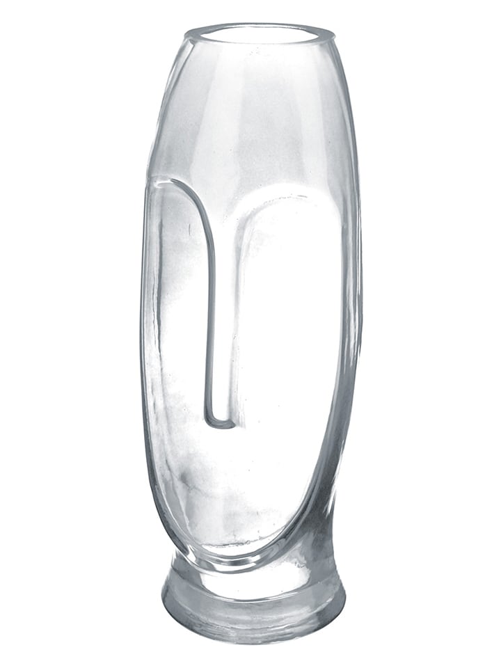 Vase "Moai" in Grau - (H)30 x Ø 11 cm