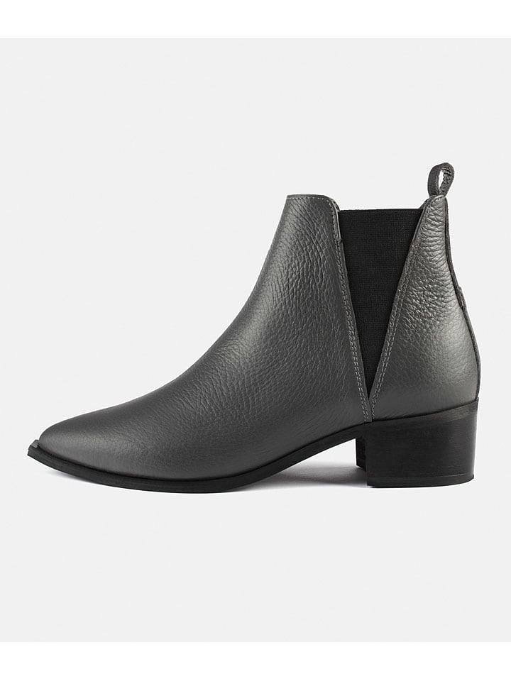 Leren chelseaboots "Northern Star" grijs