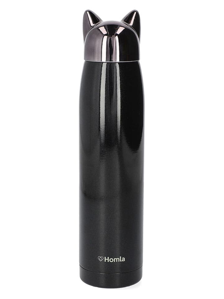 Isoleerfles ''Foxy'' zwart - 320 ml