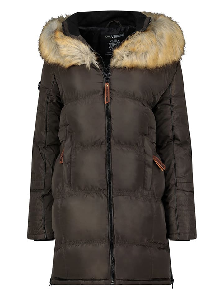 Parka w kolorze brązowym