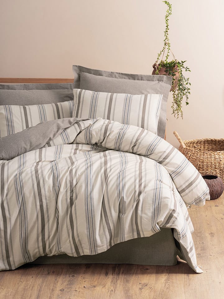 Beddengoedset "Neoma" crème/bruin