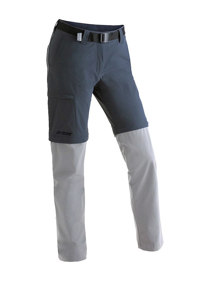 Zipp-Off-Funktionshose "Inara Slim" in Anthrazit/ Grau