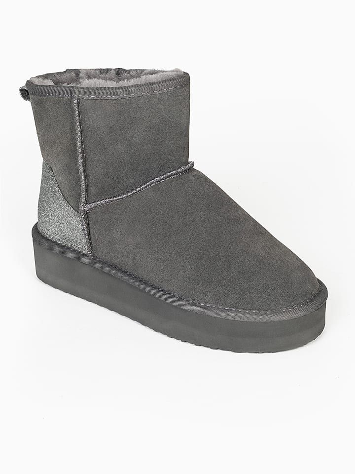 Leren winterboots "Acacia" grijs
