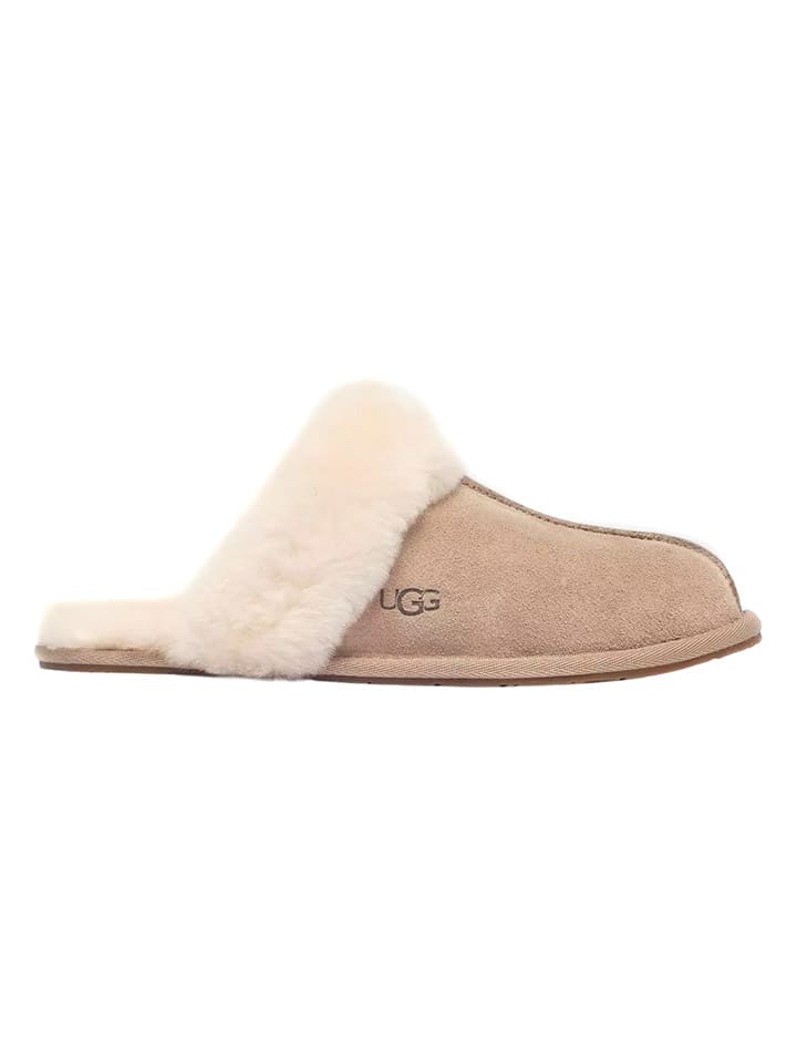 Leder-Hausschuhe "Scuffette II" in Beige