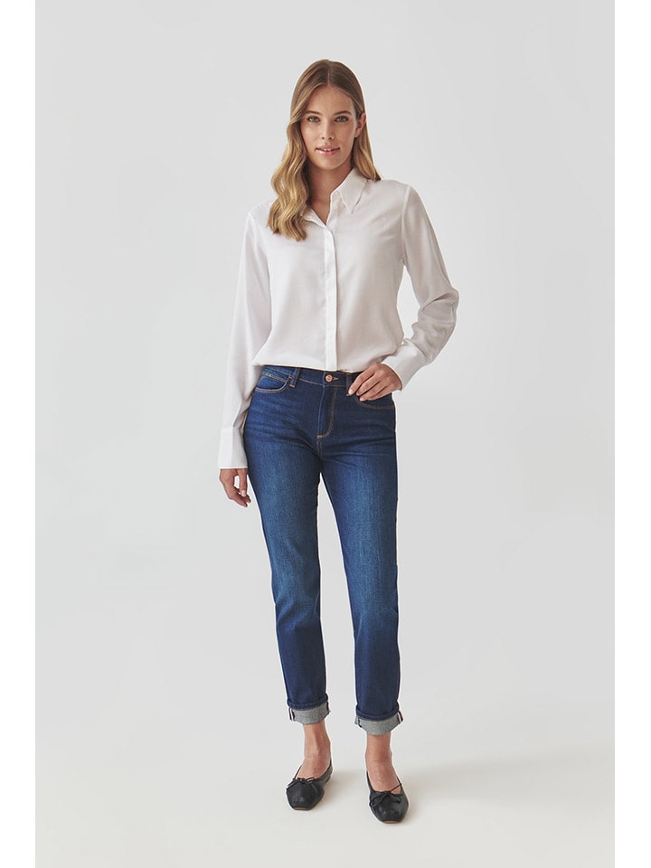 Spijkerbroek "Alana 1" - slim fit - donkerblauw