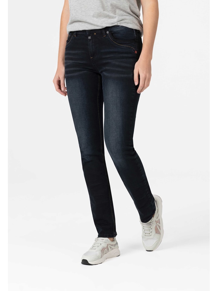 Dżinsy "Tahila" - Slim fit - w kolorze granatowym