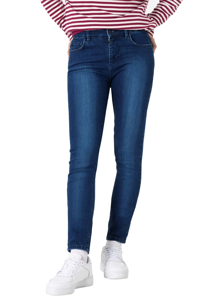 Dżinsy "Aleena" - Slim fit - w kolorze granatowym