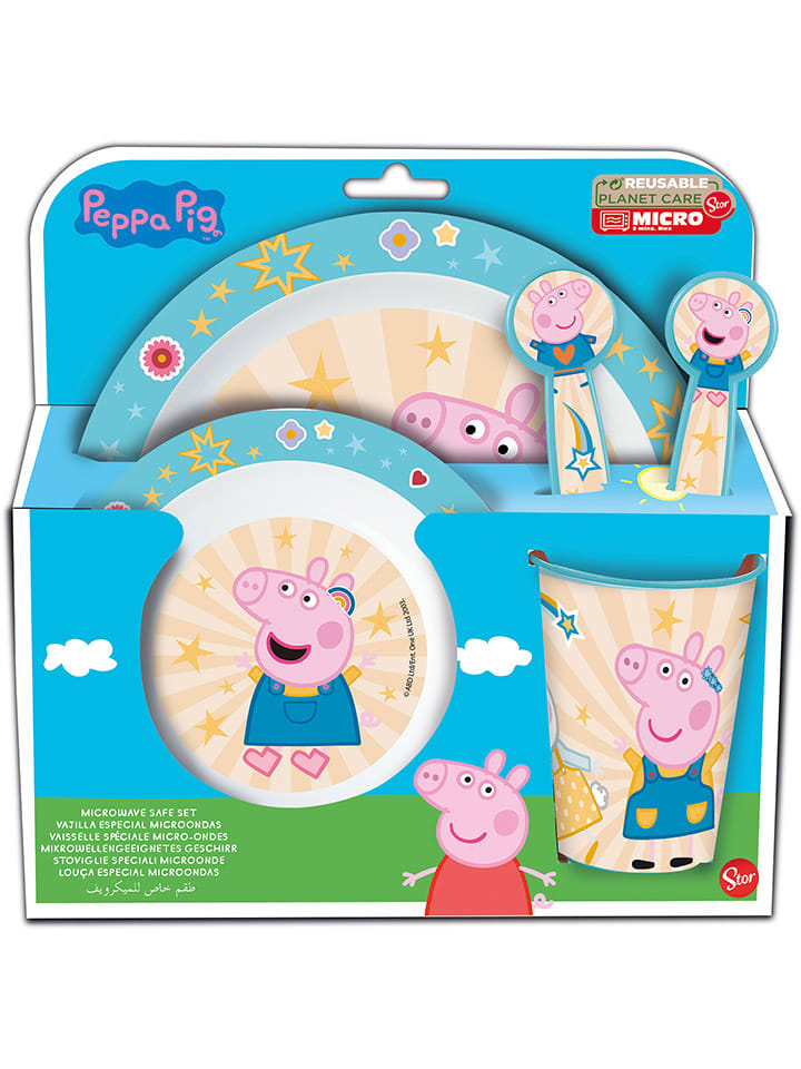 5tlg. Geschirr-Set "Peppa Pig" in Bunt