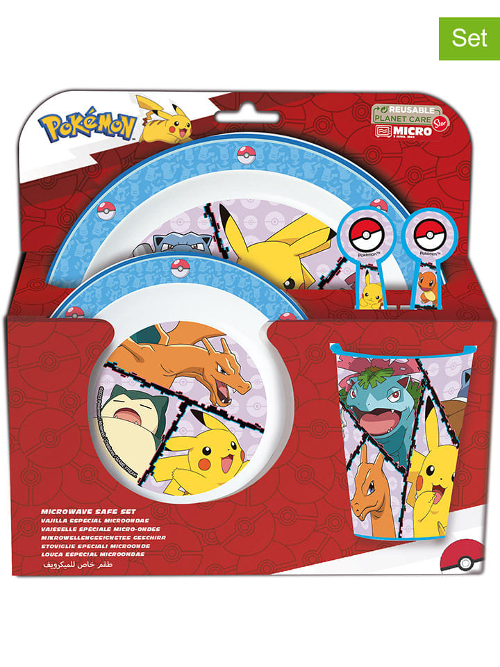 5tlg. Geschirr-Set "Pokemon" in Bunt