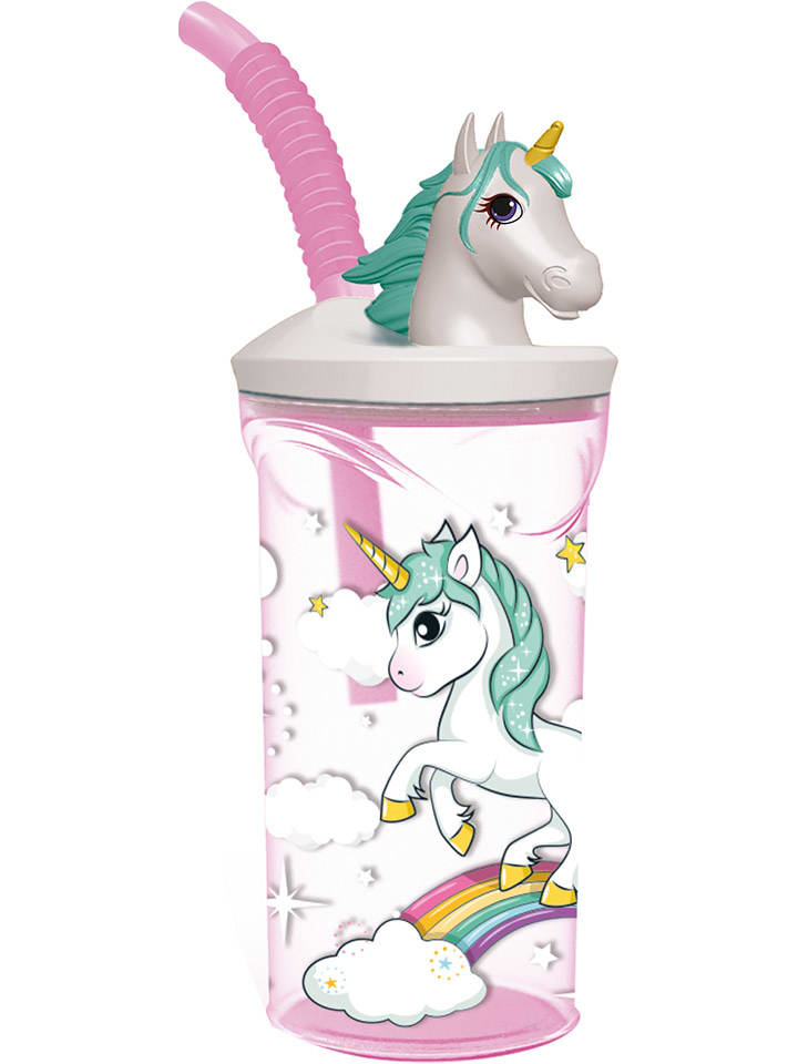 3D-Trinkflasche "Unicorn Range" in Bunt - 360 ml