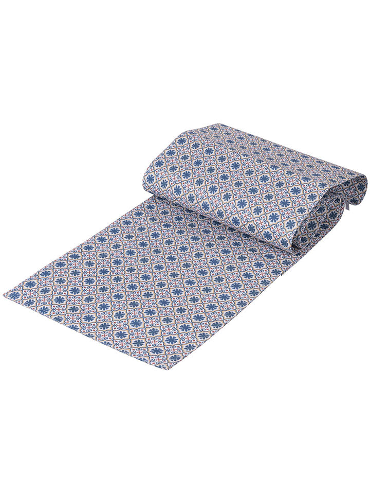 Tischläufer "Valladolid" Blau/ Beige/ Rot - (L)178 x (B)33 cm