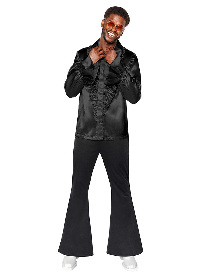 Spodnie kostiumowe "Disco" w kolorze czarnym