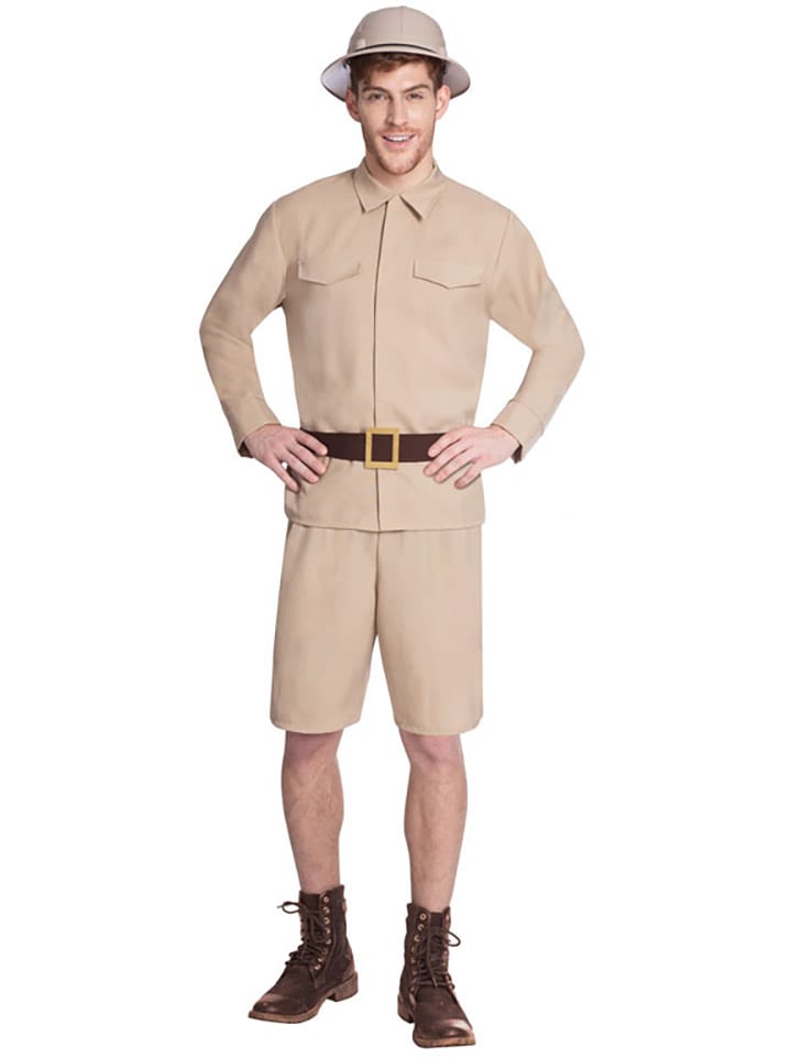 3-częściowy kostium "Safari Man" w kolorze beżowym