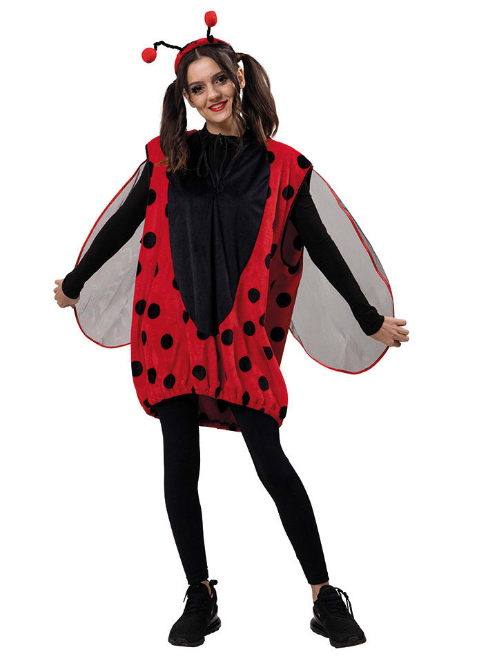 2-częściowy kostium "Ladybug" w kolorze czerwono-czarnym