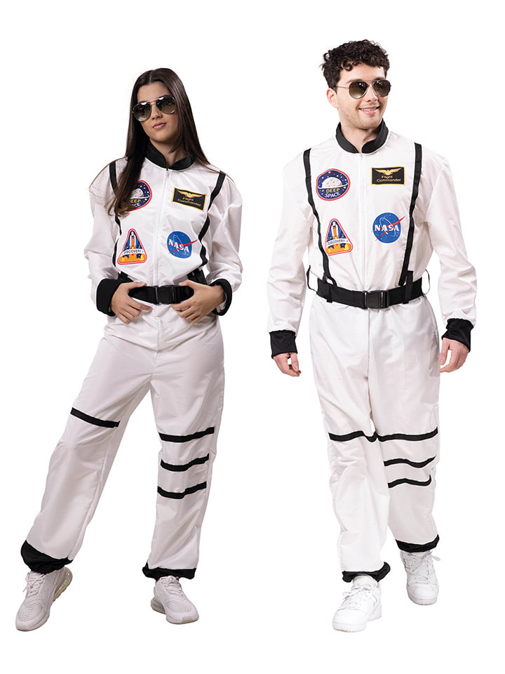 Kombinezon kostiumowy "Astronaut" w kolorze białym ze wzorem
