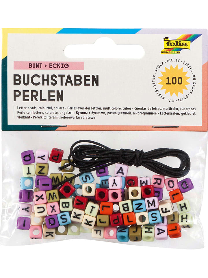 Bastelset "Buchstaben-Perlen" in Bunt