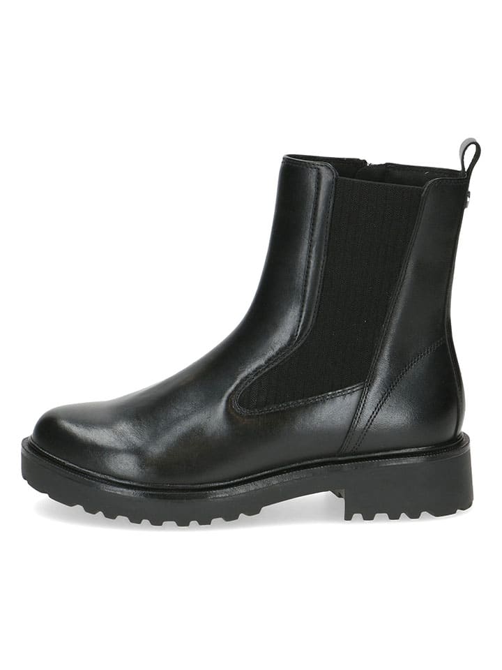 Leder-Boots in Schwarz
