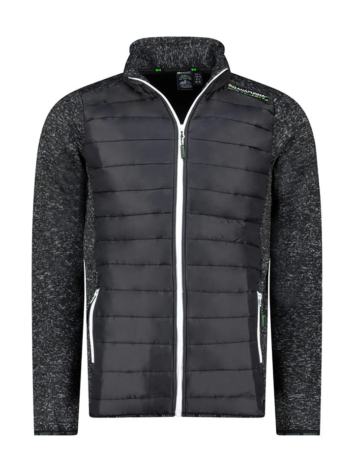 Fleecejacke "Tirexana" in Schwarz/ Anthrazit