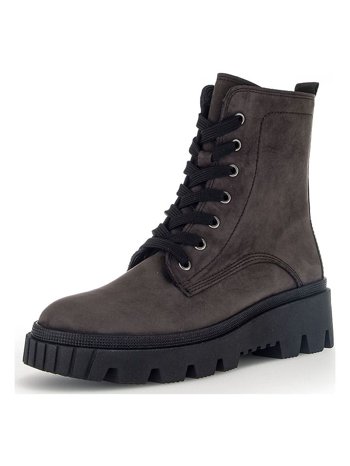 Leder-Boots in Anthrazit