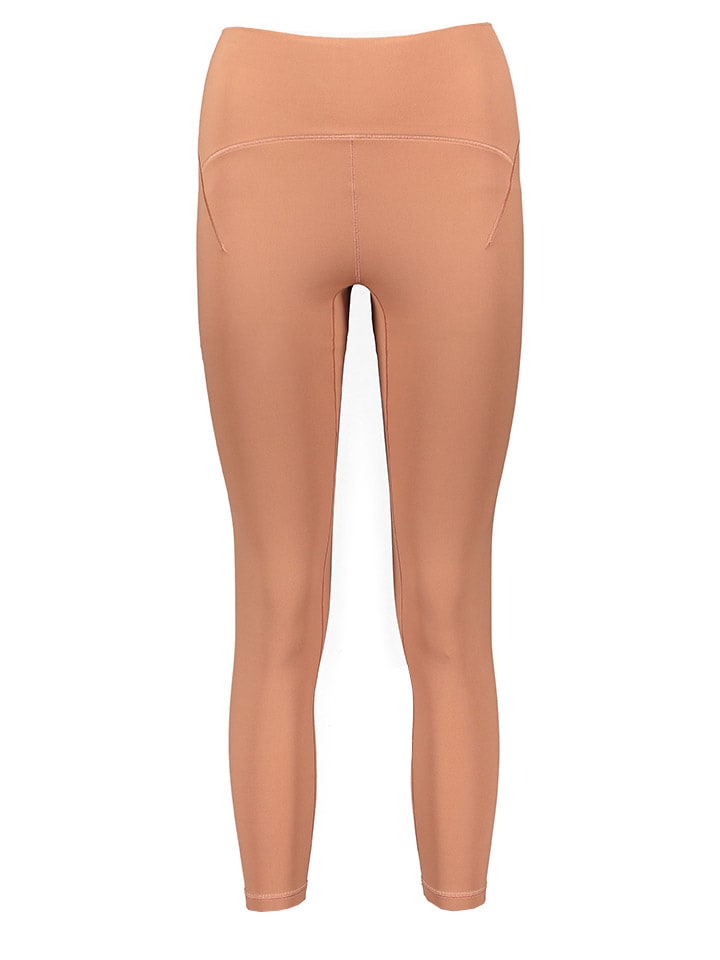 Legginsy sportowe "YGA Lux Wind" w kolorze pomarańczowym