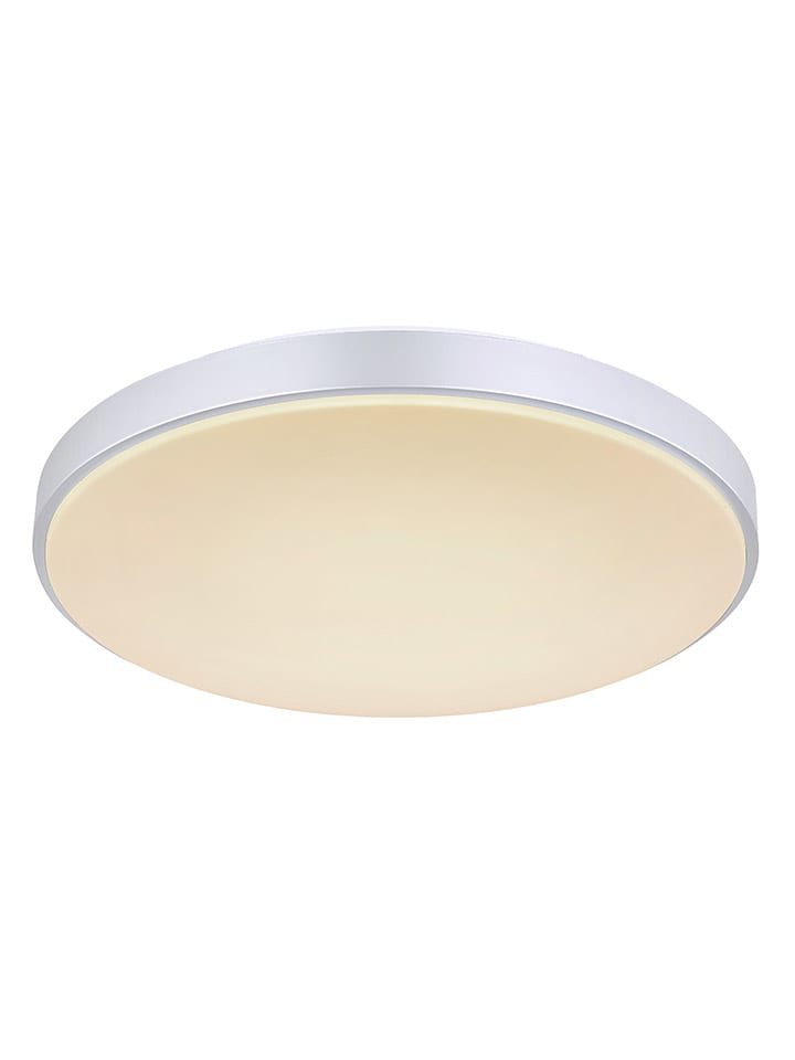 LED-Deckenleuchte "Sonny" in Silber/ Weiß - (H)6 x Ø 41 cm