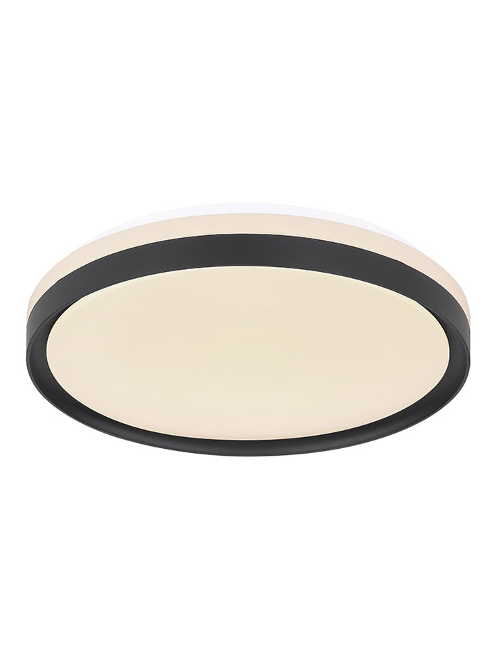 LED-Deckenleuchte "Sonny" in Schwarz/ Weiß - (H)8 x Ø 39 cm