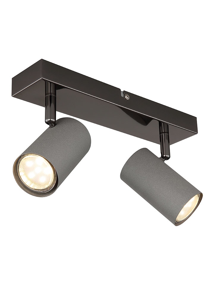 Deckenleuchte "Robby" in Schwarz/ Grau - (B)26 x (H)12 x (T)10 cm