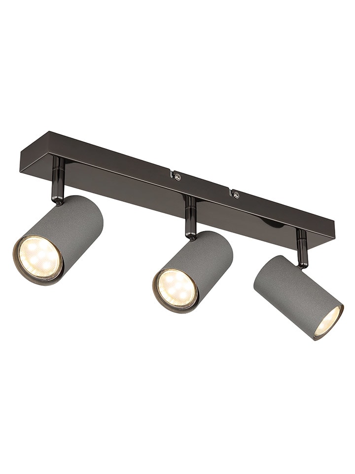 Deckenleuchte "Robby" in Schwarz/ Grau - (B)41 x (H)12 x (T)10 cm