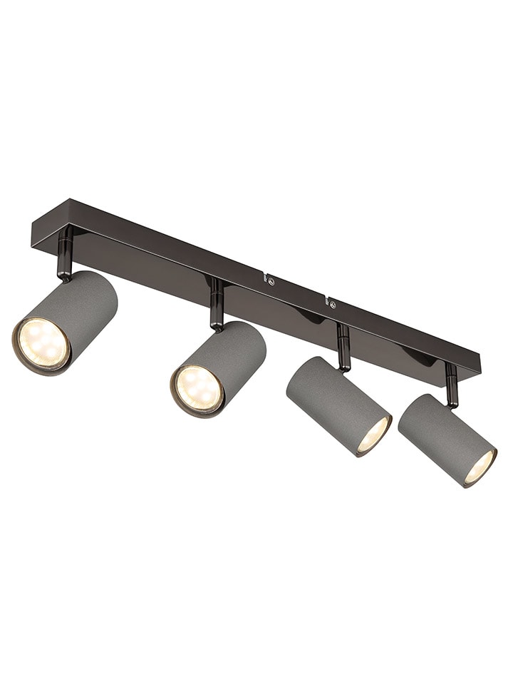 Deckenleuchte "Robby" in Schwarz/ Grau - (B)56 x (H)12 x (T)10 cm