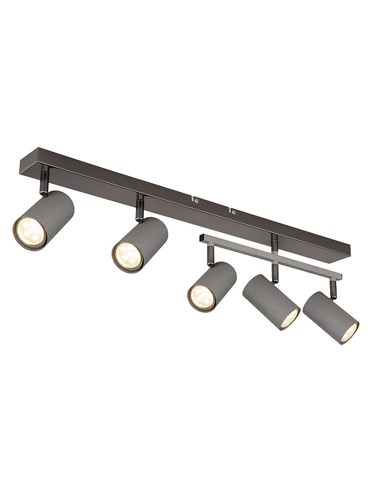Deckenleuchte "Robby" in Schwarz/ Grau - (B)70 x (H)17 x (T)35 cm