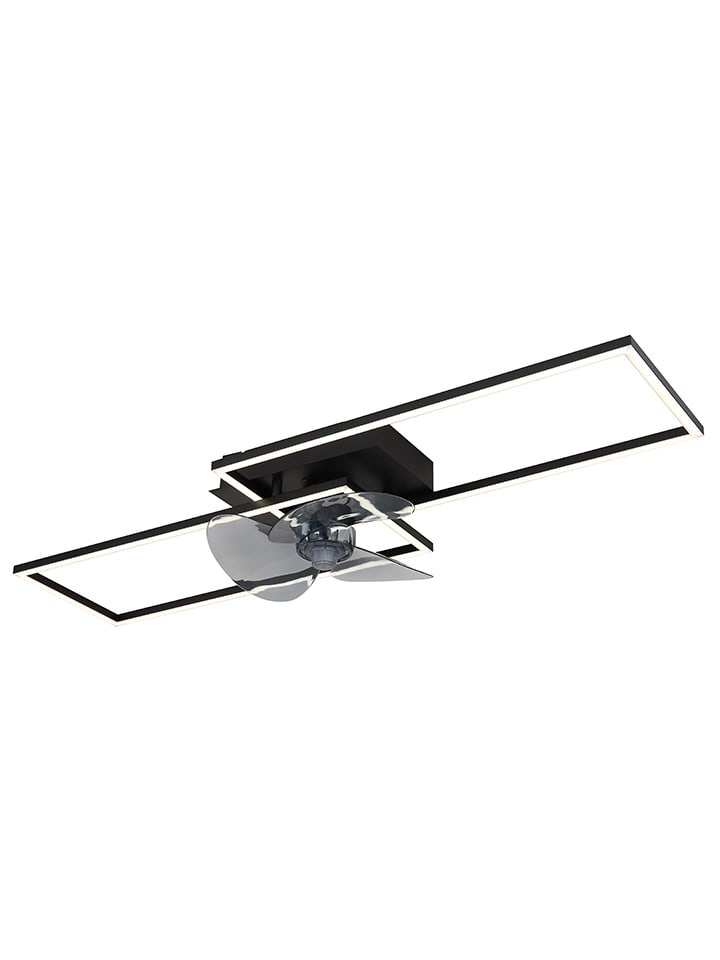 Deckenventilator "Tatiana" in Schwarz - (B)90 x (H)15 x (T)30 cm