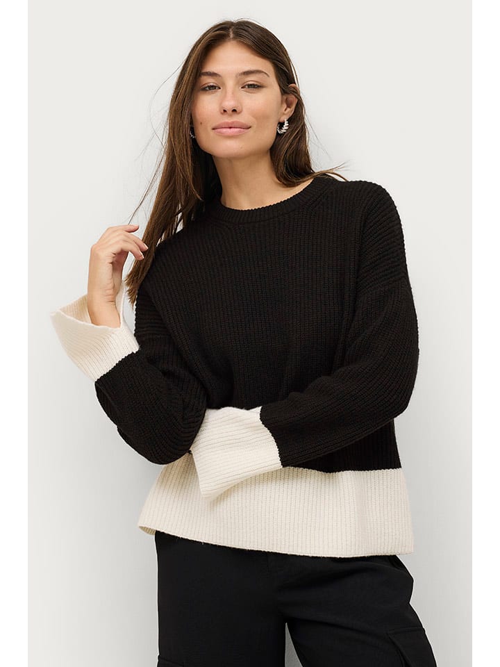 Pullover "Mallis" in Schwarz/ Weiß