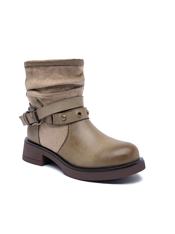Botki w kolorze khaki