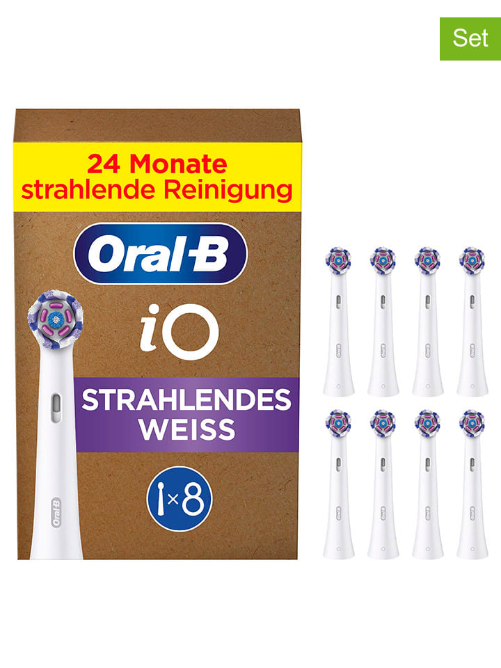 8er-Set: Ersatz-Bürstenköpfe "iO Radiant White" in Weiß