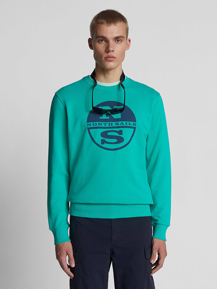 Sweatshirt in Türkis