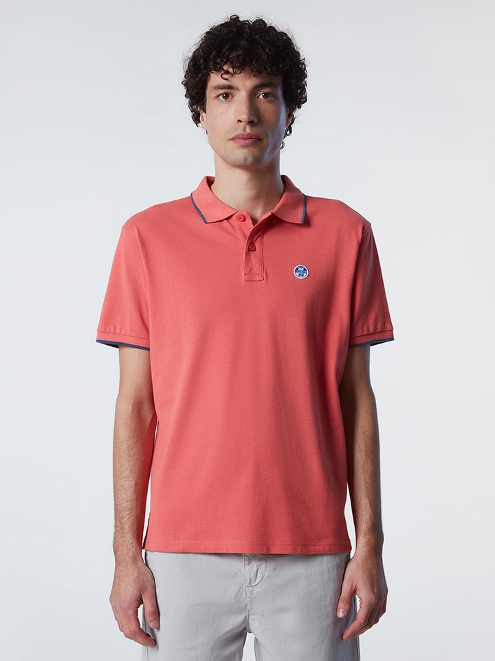 Poloshirt in Koralle