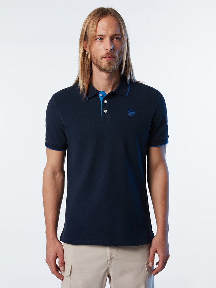 Poloshirt in Dunkelblau