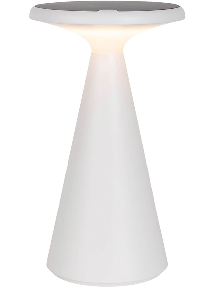 Solar-Akku-Tischleuchte "Palu" in Weiß - (H)30 x Ø 20 cm