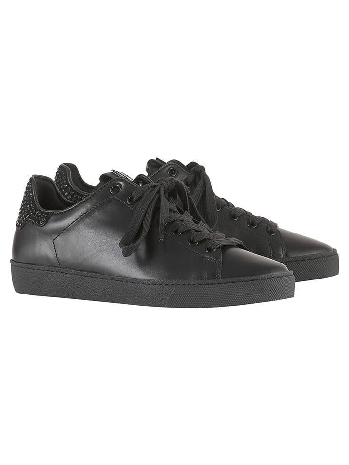 Leren sneakers zwart