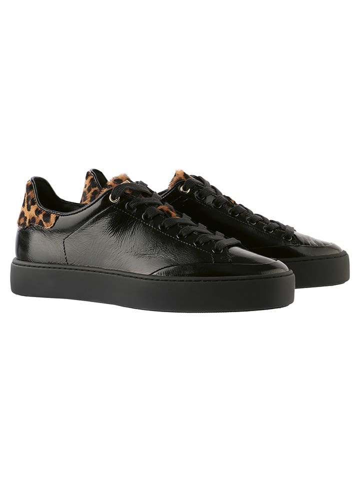 Skórzane sneakersy "Mats" w kolorze czarnym