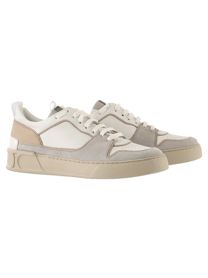 Leren sneakers "Macba Seven" grijs/beige