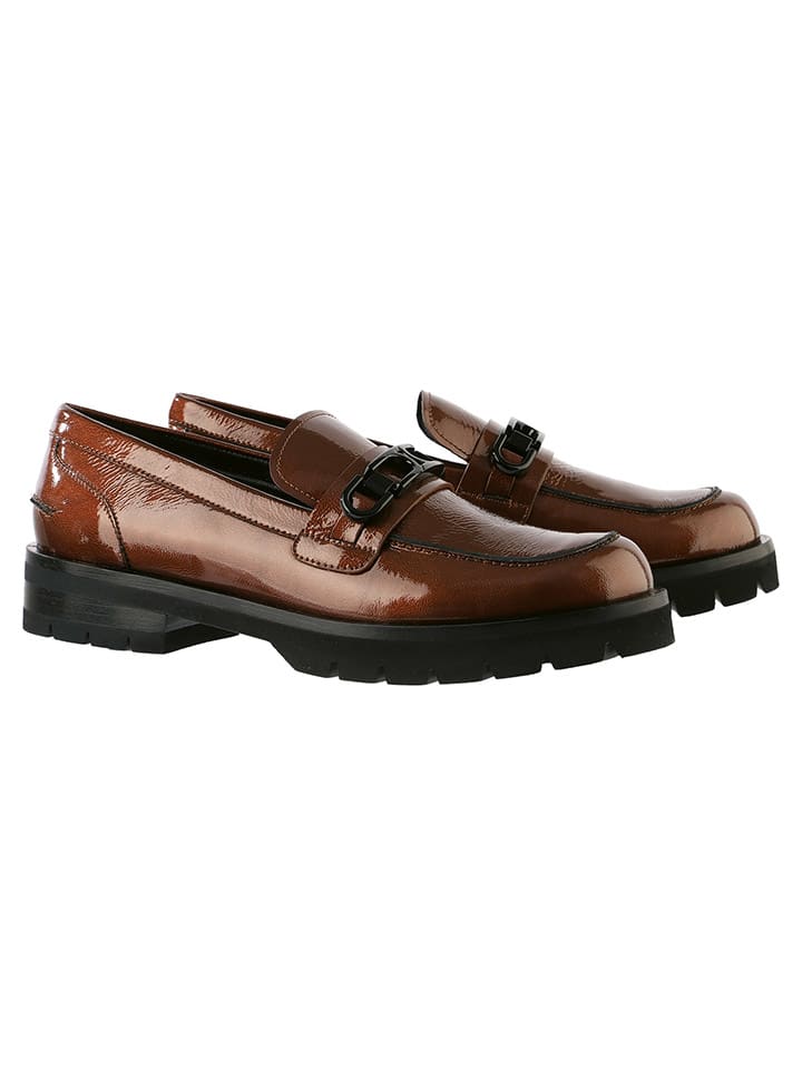 Leder-Slipper "Robin" in Hellbraun
