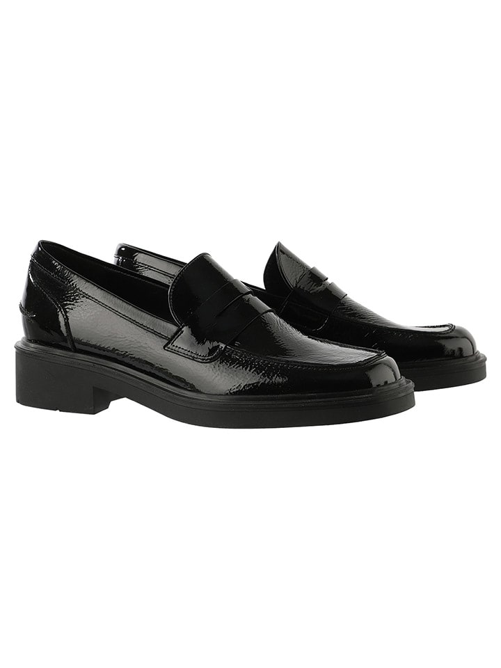 Leder-Slipper "Lauren" in Schwarz