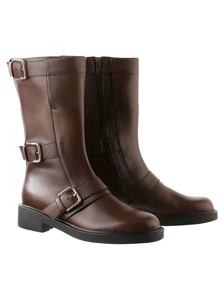 Leder-Boots "Billie" in Braun