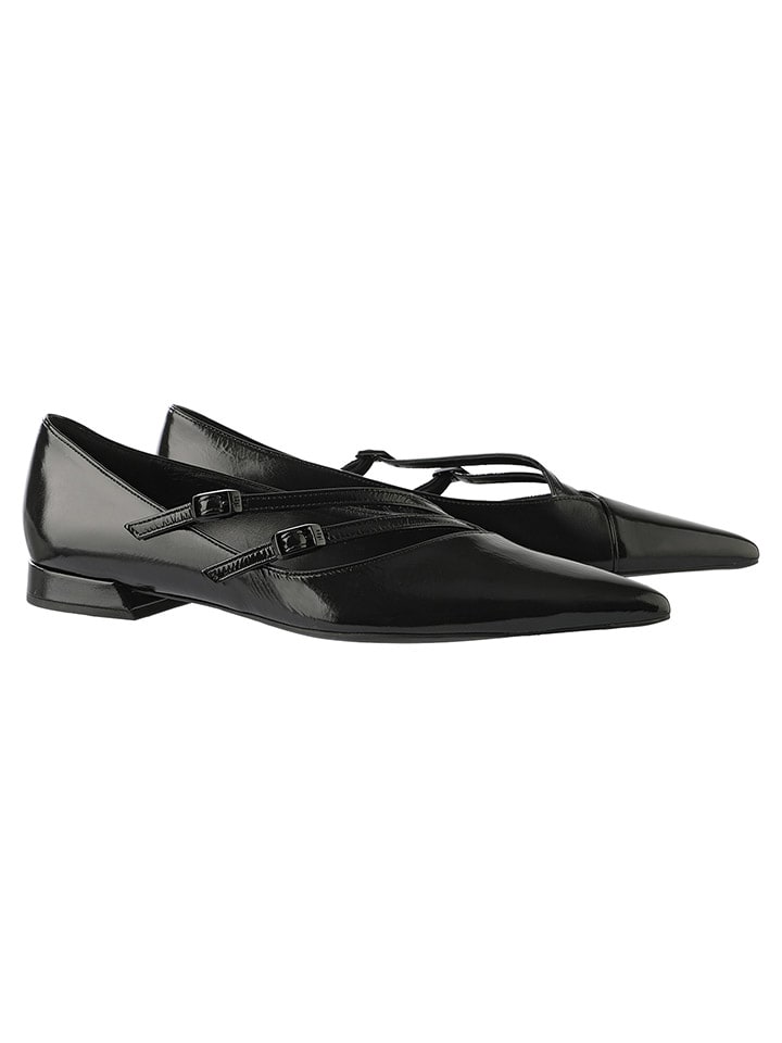 Leder-Ballerinas "Elise" in Schwarz