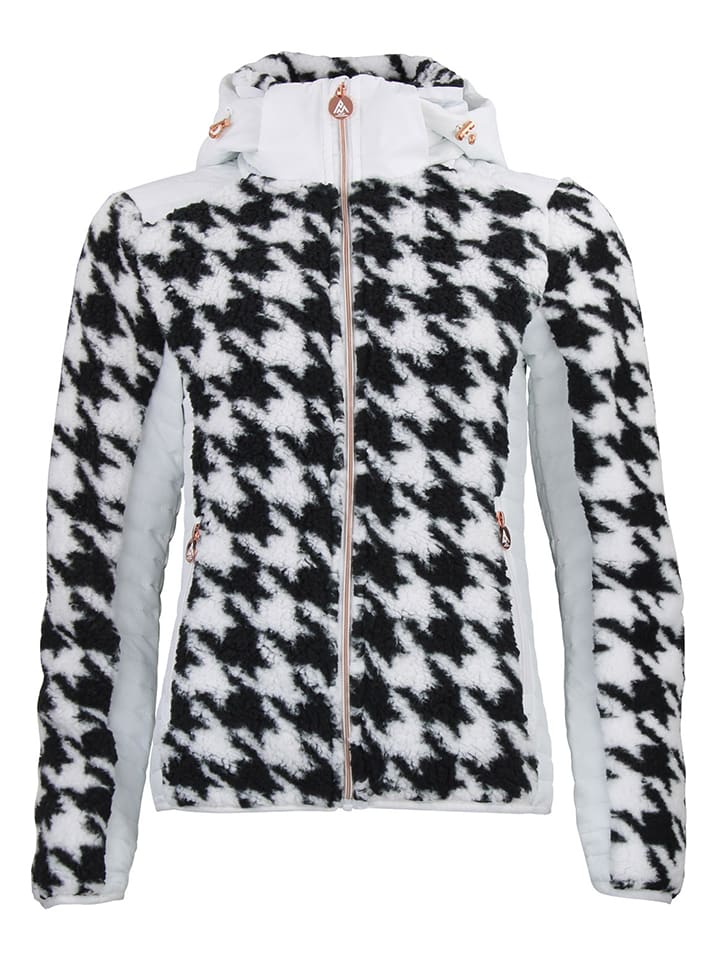 Hybridjacke "Amore" in Schwarz/ Weiß