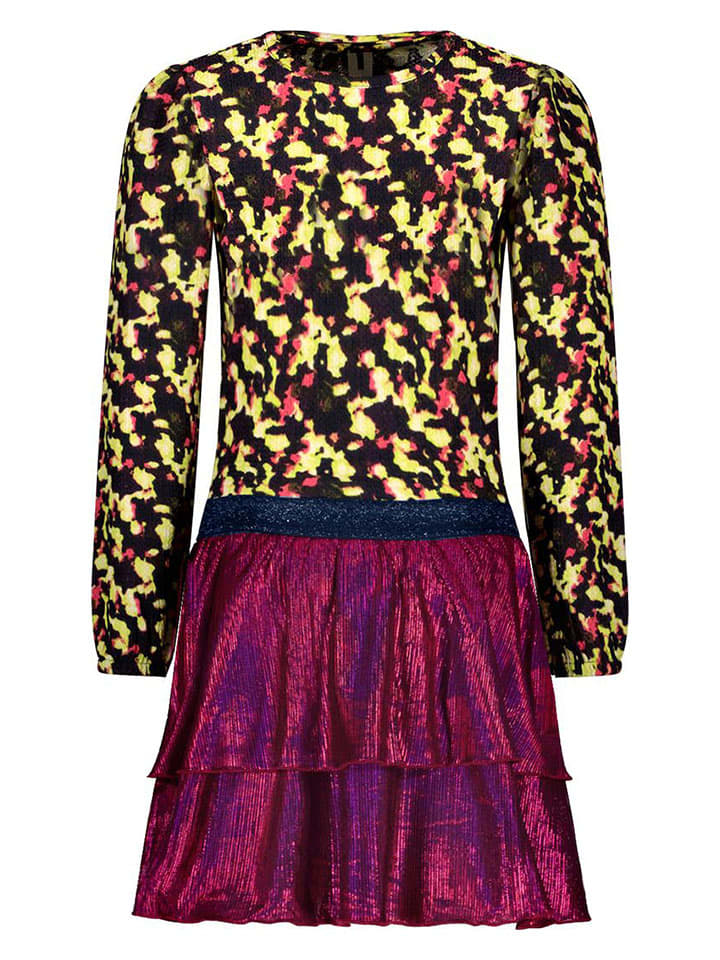 Kleid "Daisy" in Lila/ Schwarz/ Gelb